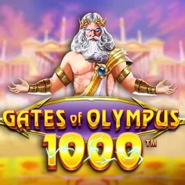 Gates of Olympus 1000 online game logo by Pragmatic Play on casinobreda.net