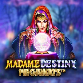 Madame Destiny Megaways slot logo by Pragmatic Play at Casino Breda